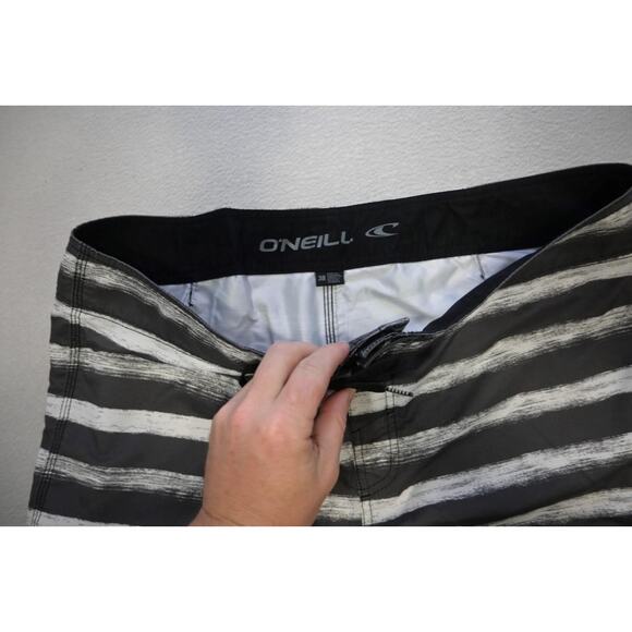 Oneill Board Shorts Athletic Striped Performance Surf Water Wear Mens Size 38 - Picture 4 of 7